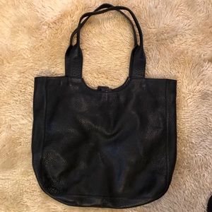 Italian leather Black tote